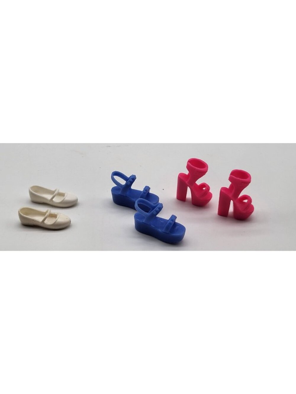Barbie Doll Fashion Shoes Pink Platform Heels Blue Sandals Teacher White Flats